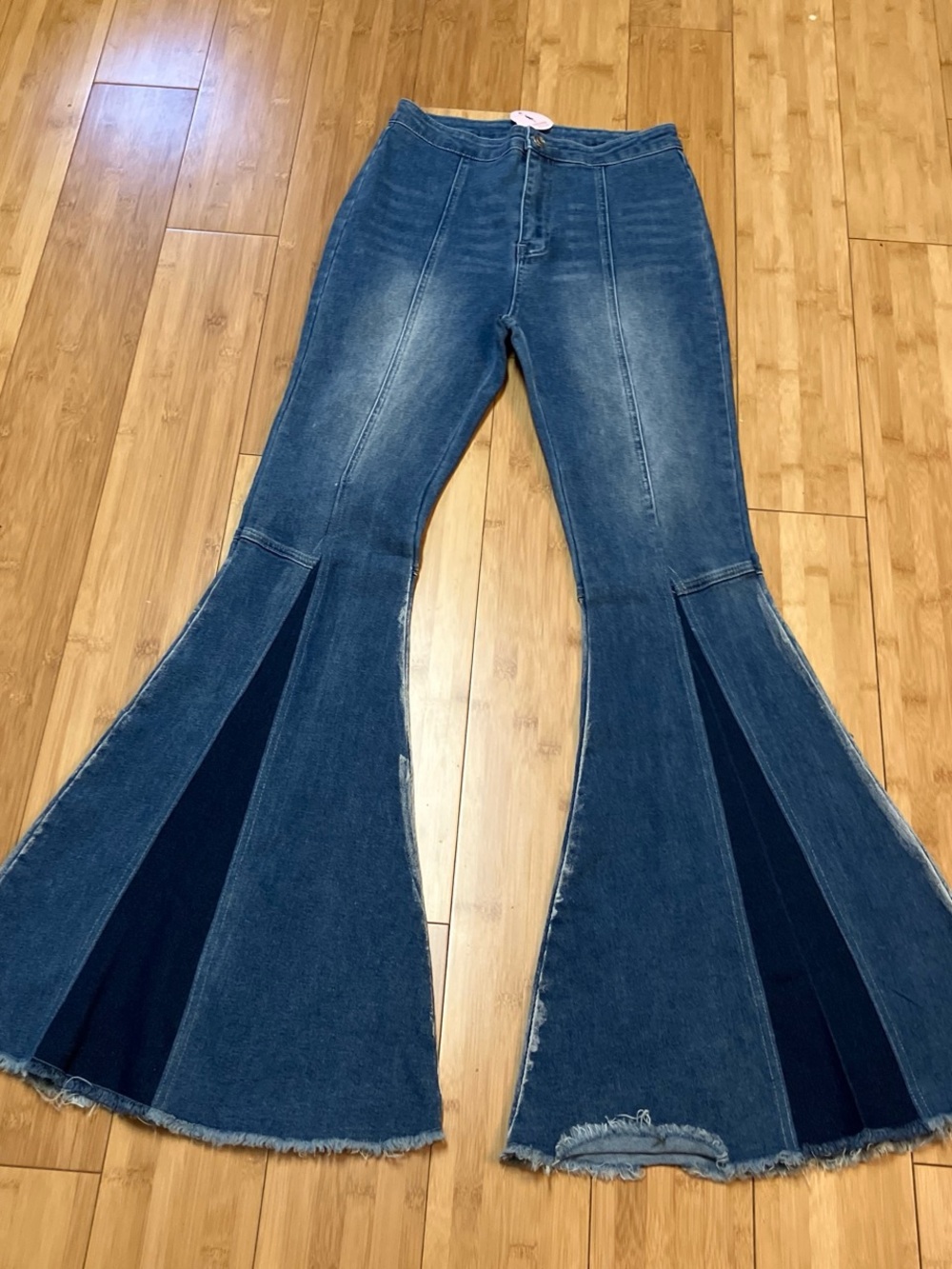 Altar'd State Dark Blue Panel Flare Jeans NWT